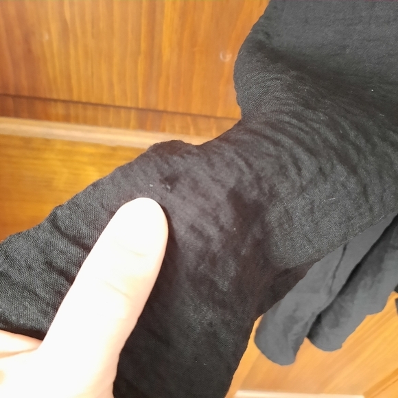 NWOT Habitat black crinkle button front tunic blouse #30428 size XL - Picture 6 of 13
